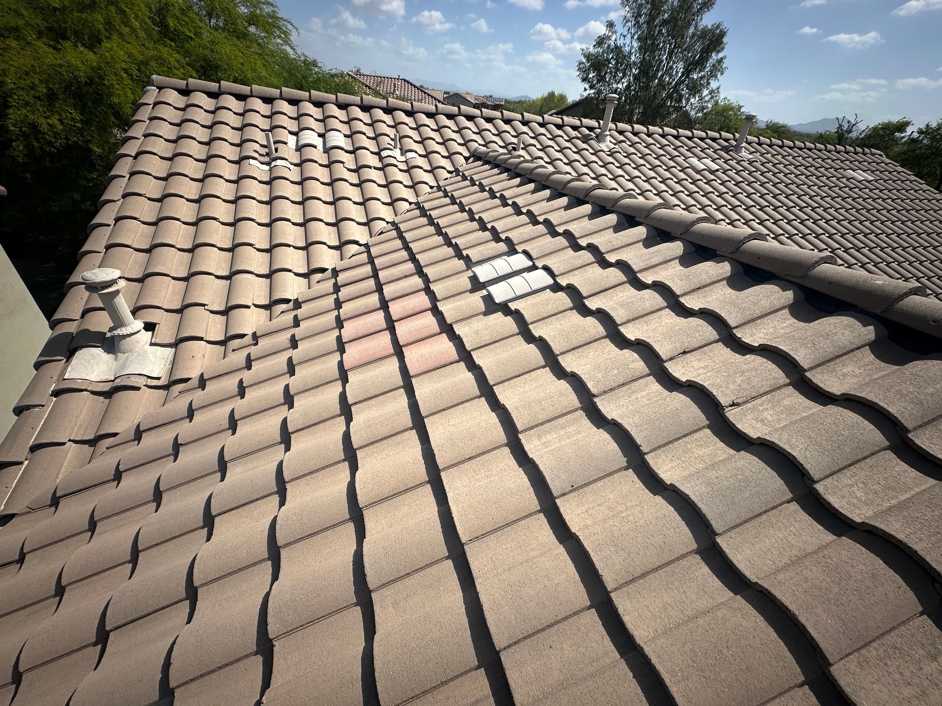 Gallery photos for What a 20-Year-Old Tile Roof Looks Like Up Close in North Phoenix: Image #1